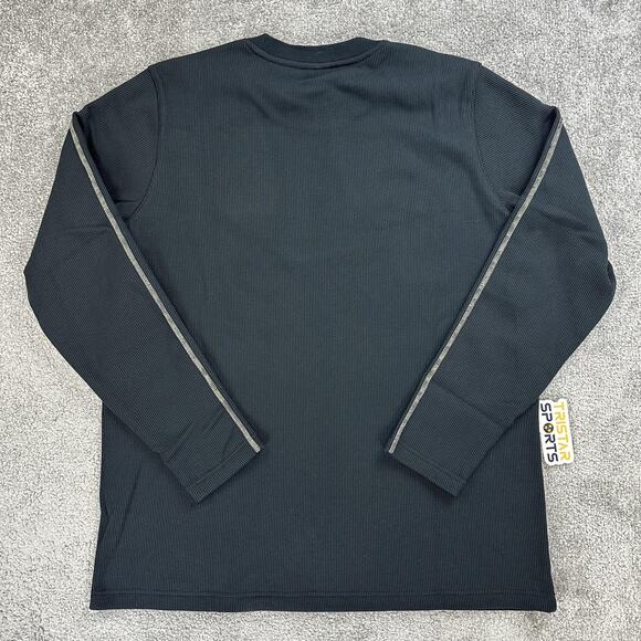 Nike Sweater Mens Large Black Gold FJ9547-012 Crewneck Long Sleeve Pullover Top - Picture 2 of 9